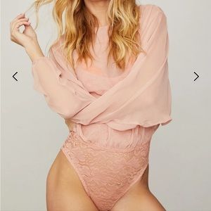 HAH Anthropologie Jen Lace Bodysuit